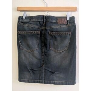 Converse Denim Skirt Womens 8 Classic Blue Jean Casual Streetwear Braided Pocket